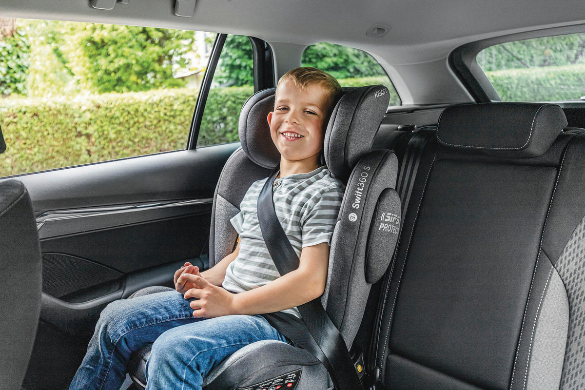 REBOARDER-KINDERSITZ SWIFT360S ECE R 129 i-SIZE  - Schwarz, Basics, Kunststoff/Textil (44/60/50cm) - Osann