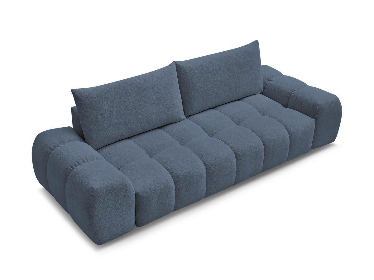 3-SITZER-SOFA EVEREST Flachgewebe Dunkelblau  - Schwarz/Dunkelblau, MODERN, Kunststoff/Textil (278/90/115cm)