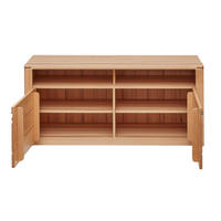 TV-ELEMENT Kernbuche  131/58/45 cm  - Edelstahlfarben/Kernbuche, Natur, Holz/Holzwerkstoff (131/58/45cm) - Carryhome