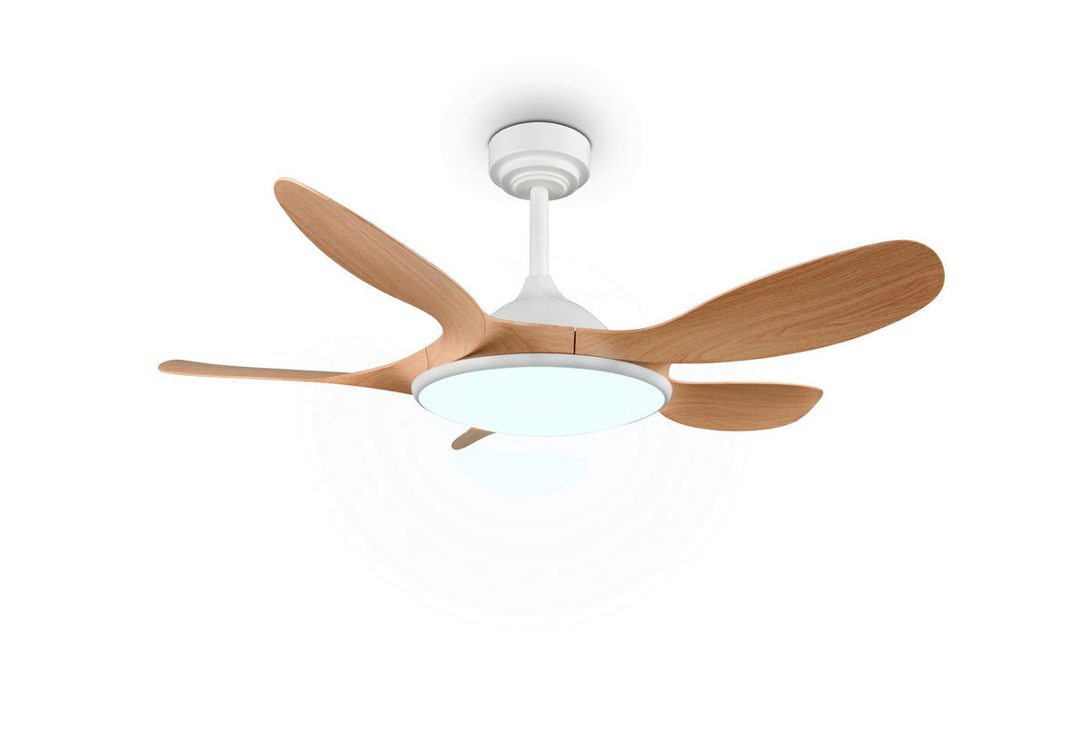 DECKENVENTILATOR - Braun/Weiß, Design, Kunststoff (108/43cm)