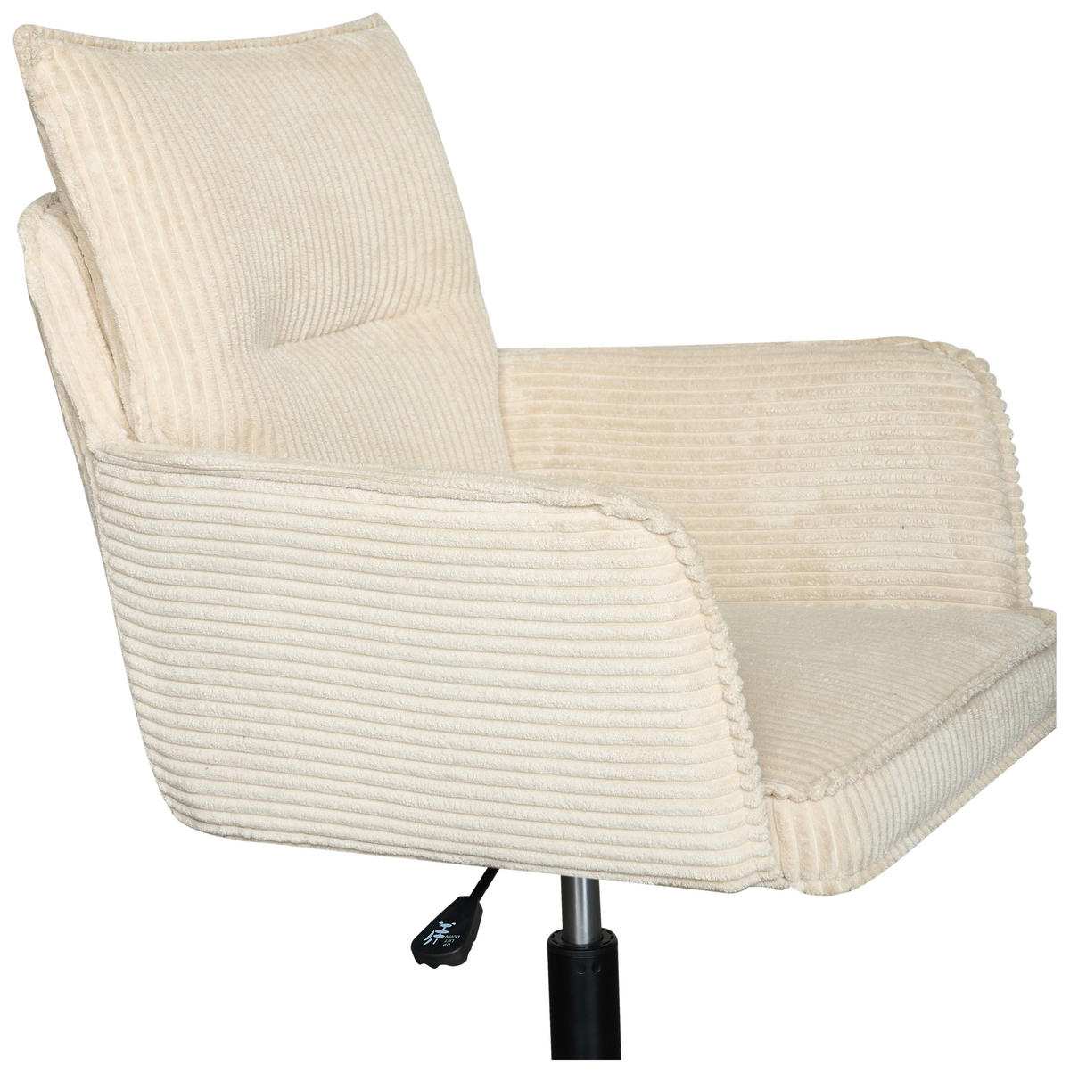 STOLICA OKRETNA  crna, bež  metal, tekstil  - bež/crna, Moderno, metal/tekstil (58,5/88/95/63cm) - Livetastic