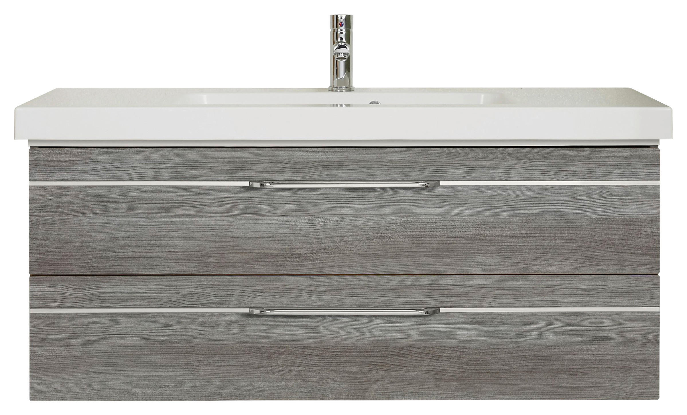 WASCHTISCHKOMBI 123 cm  - Chromfarben/Graphitfarben, KONVENTIONELL, Holzwerkstoff/Stein (123cm) - Pelipal
