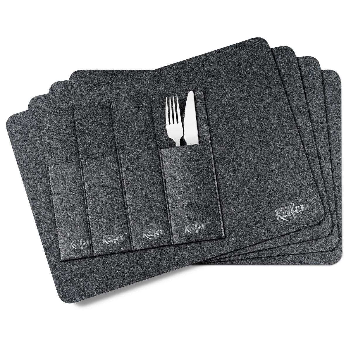 ÉTKEZŐALÁTÉT 45/32 cm textil  - antracit, Basics, textil (45/32cm) - Käfer