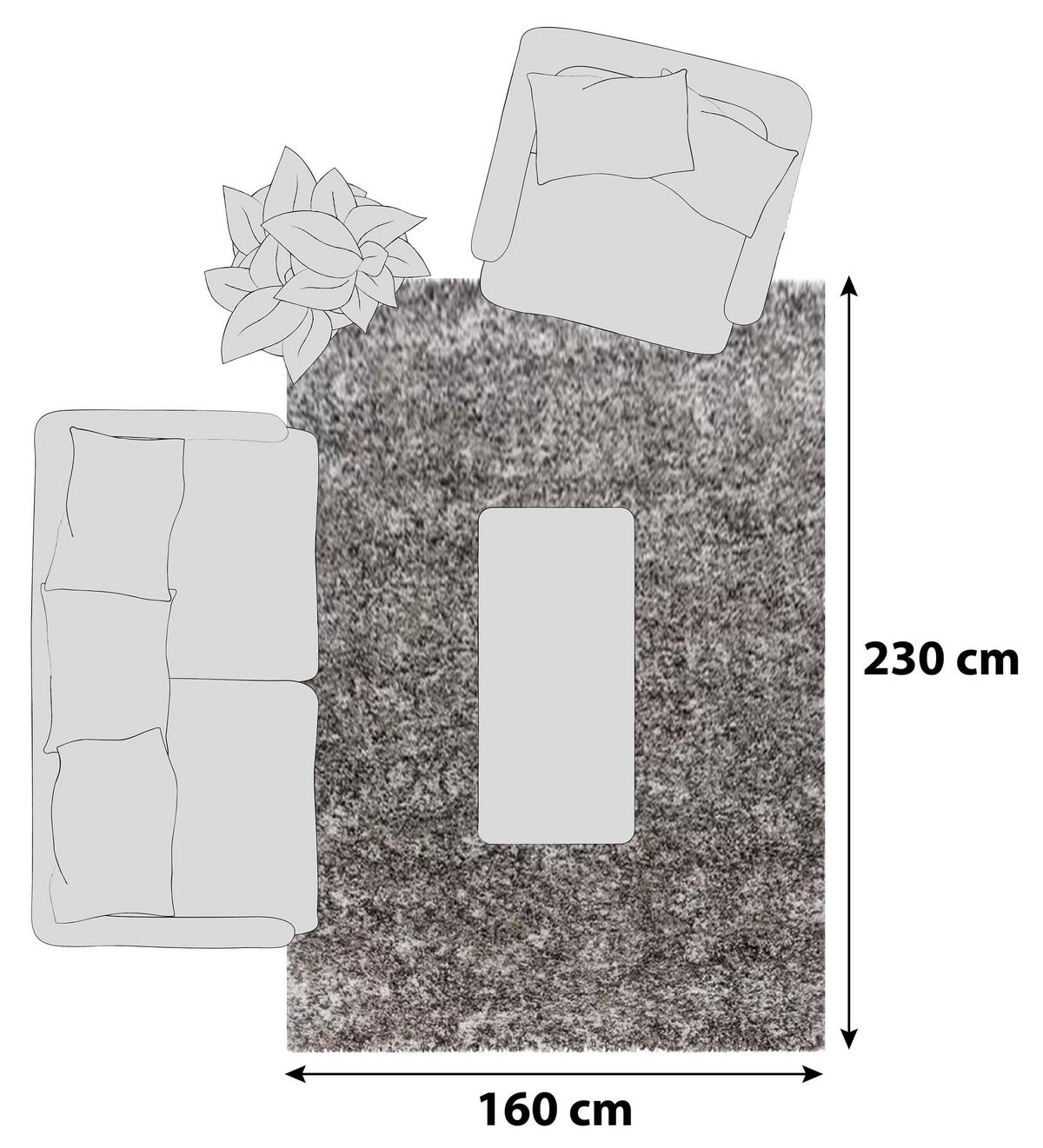 HOCHFLORTEPPICH 160/230 cm ENJOY1602304500BEIGE Beige  - Beige, KONVENTIONELL, Textil (160/230cm)