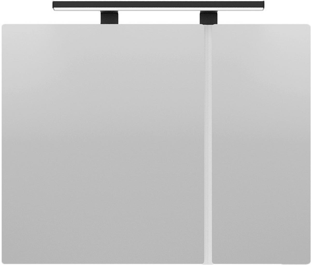 SPIEGELSCHRANK 90/75/18 cm  - Weiß, MODERN, Glas/Holzwerkstoff (90/75/18cm) - Welnova