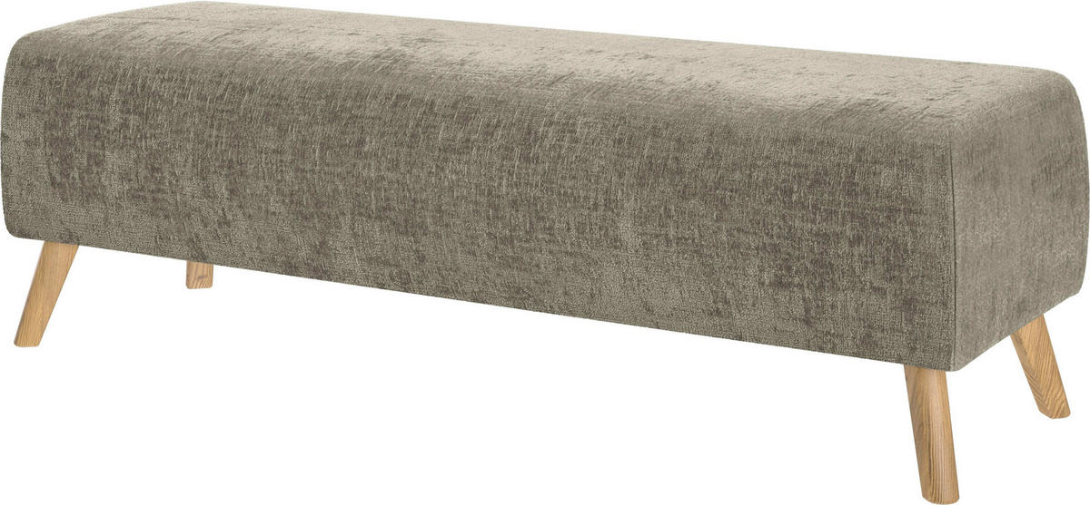 BETTBANK Webstoff Eiche Hellbraun  - Hellbraun/Eichefarben, Design, Holz/Textil (145/45/48cm) - Esposa