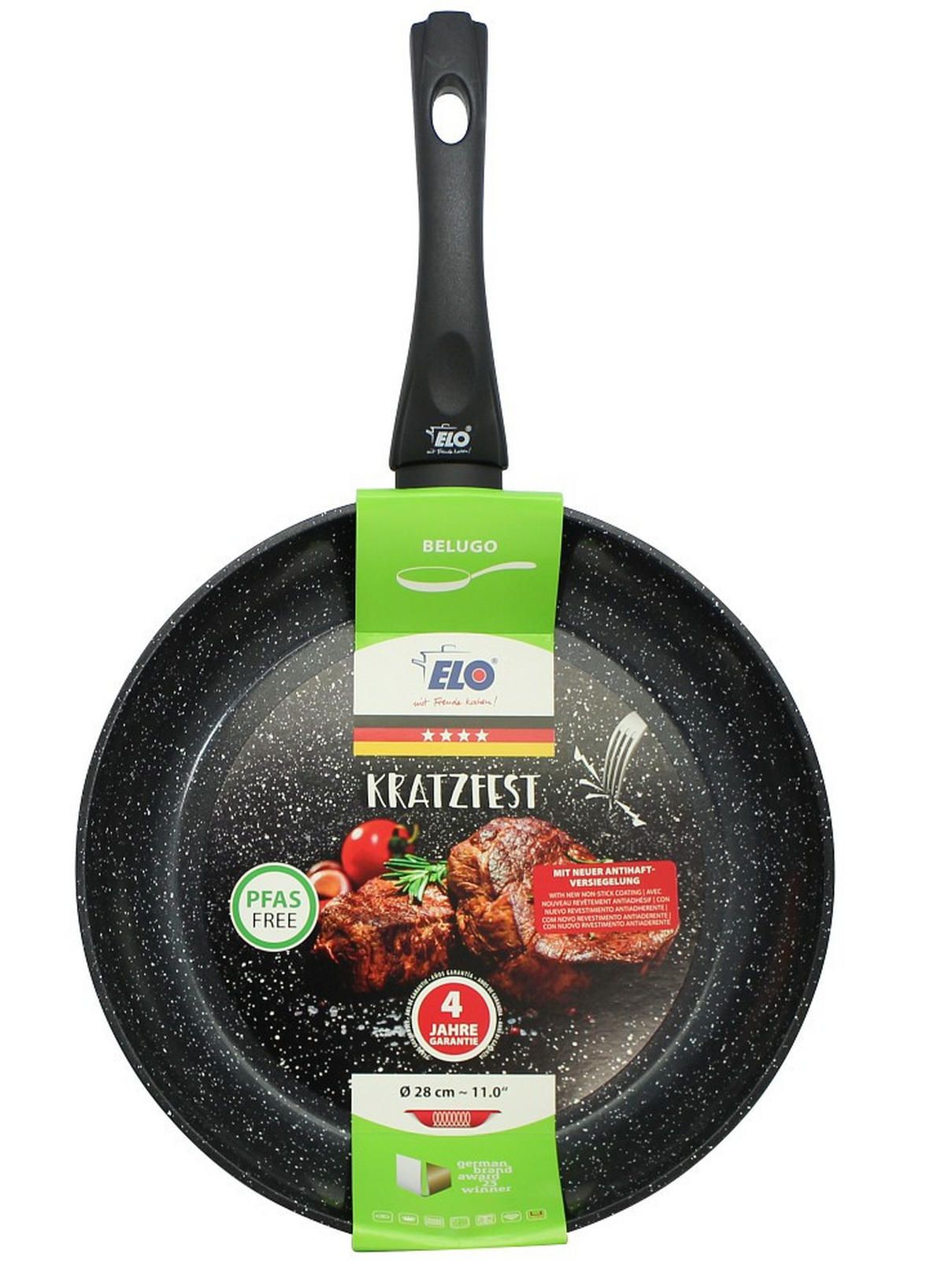 BRATPFANNE Pure Belugo Greblon®-Antihaftbeschichtung 28 cm  - Basics, Metall (28cm) - ELO