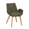 STOL MED ARMSTÖD     - grön/ekfärgad, Klassisk, trä/textil (59/81/59cm) - Rowico