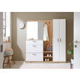 GARDEROBE  in 180/195/38 cm  - Weiß/Eiche Artisan, Basics, Holzwerkstoff (180/195/38cm) - Xora