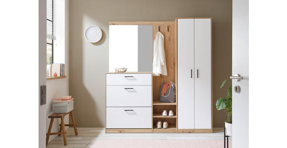 GARDEROBE in 180/195/38 cm - Weiß/Eiche Artisan, Basics, Holzwerkstoff (180/195/38cm) - Xora