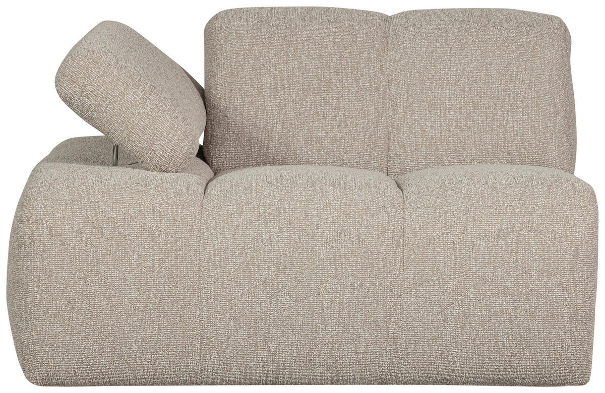 SOFAELEMENT Mojo Bouclé Beige  - Beige/Schwarz, Design, Kunststoff/Textil (97/74/124cm) - Livetastic