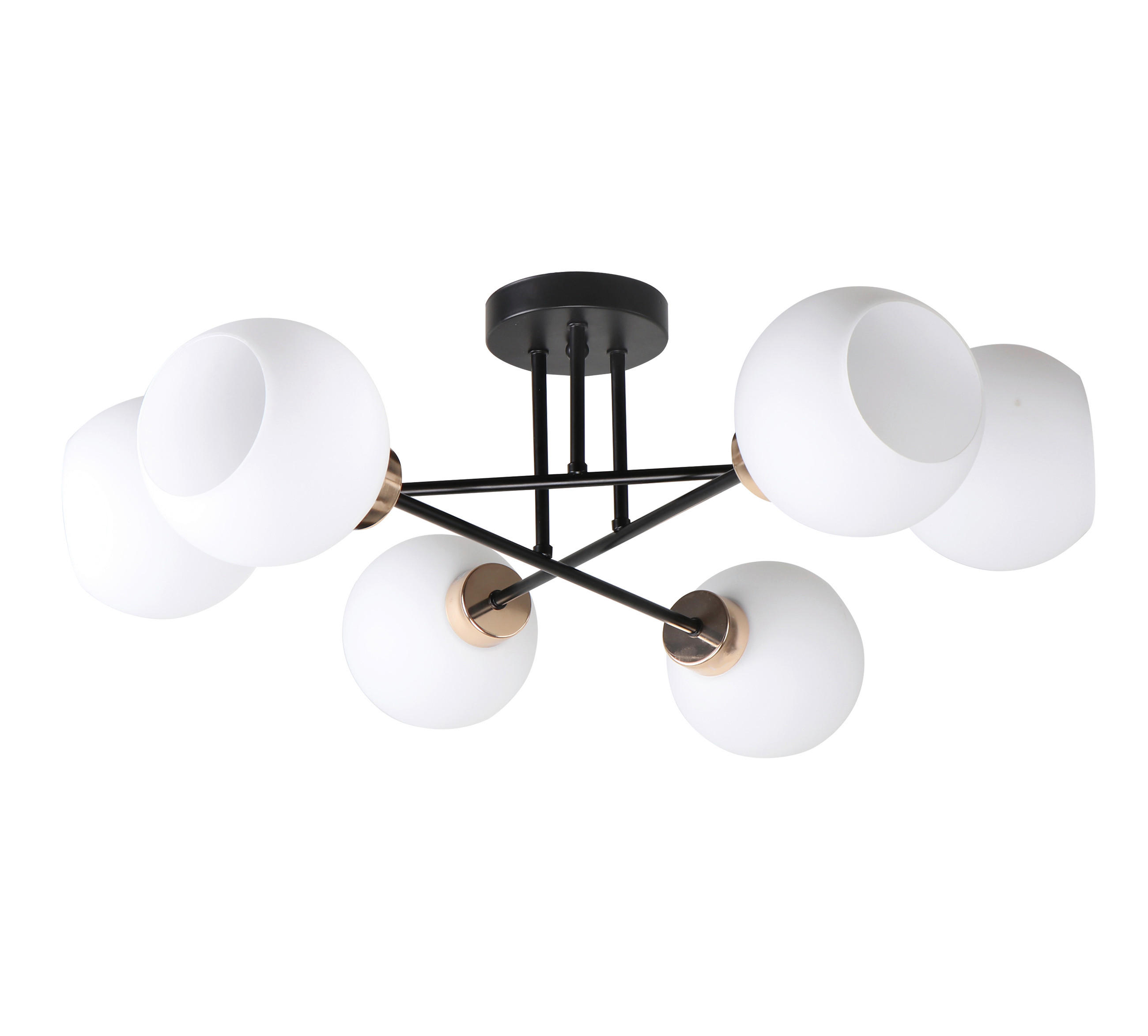 DECKENLEUCHTE Amanda 60/60/24 cm   - Goldfarben/Schwarz, KONVENTIONELL, Metall (60/60/24cm)