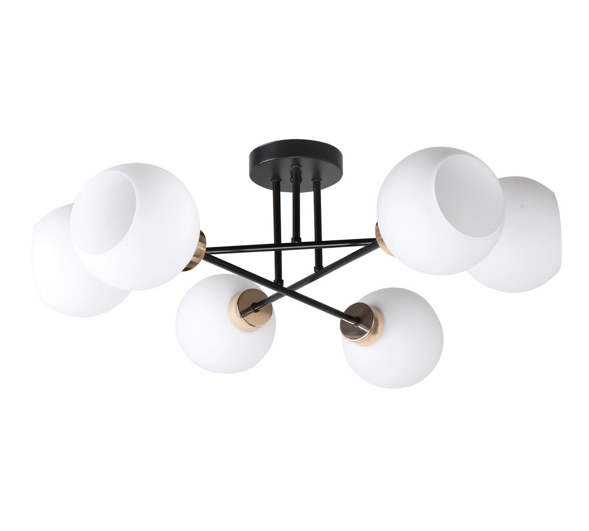 DECKENLEUCHTE Amanda 60/60/24 cm   - Goldfarben/Schwarz, KONVENTIONELL, Metall (60/60/24cm)
