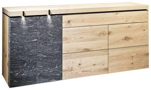 SIDEBOARD 192,2/89,4/52,1 cm  in Alteiche  - Alteiche, Design, Holz/Stein (192,2/89,4/52,1cm) - Voglauer