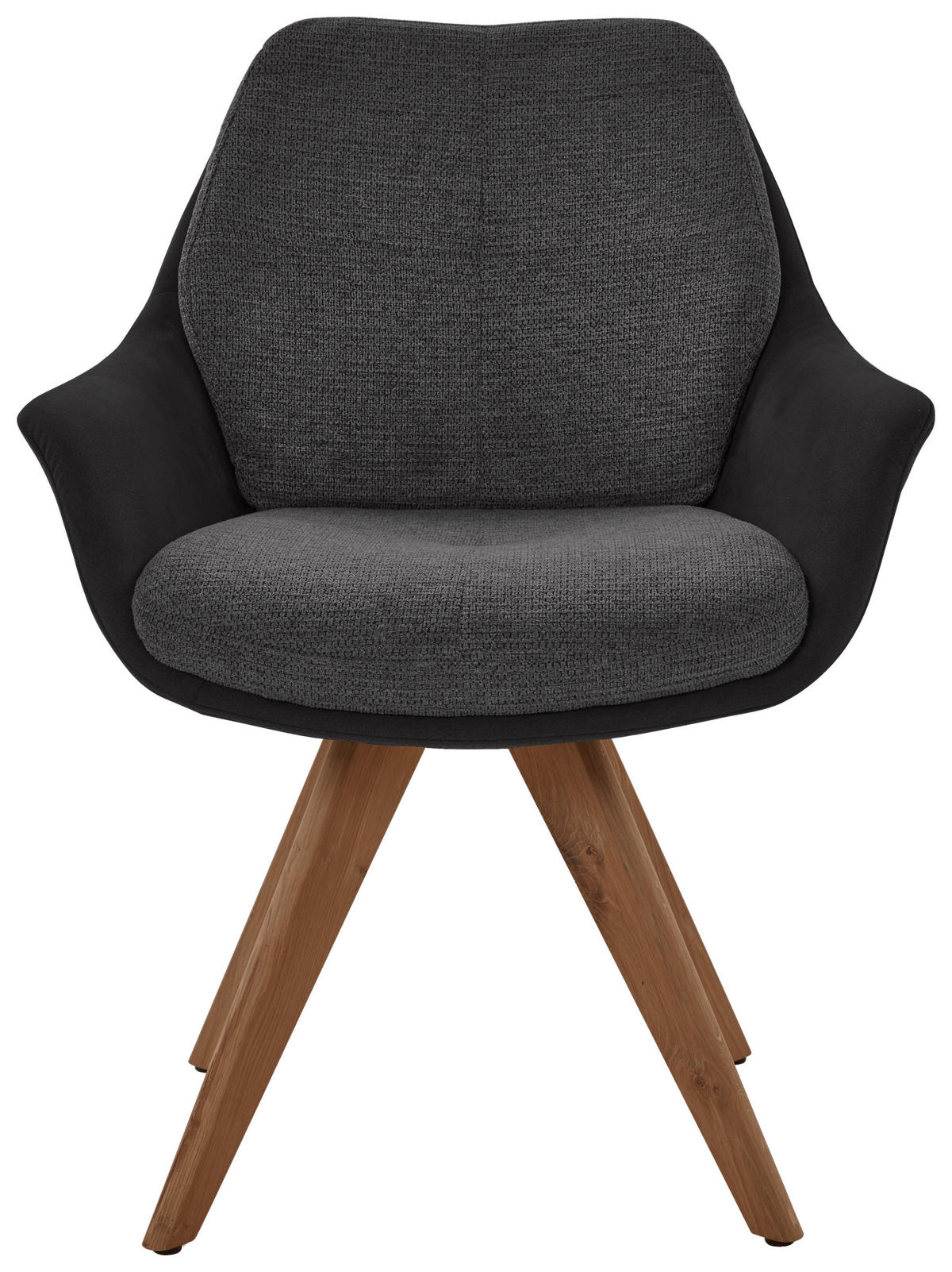ARMLEHNSTUHL  in Webstoff, Mikrofaser  - Wildeiche/Eichefarben, Design, Holz/Textil (62/83,5/65cm) - Valnatura