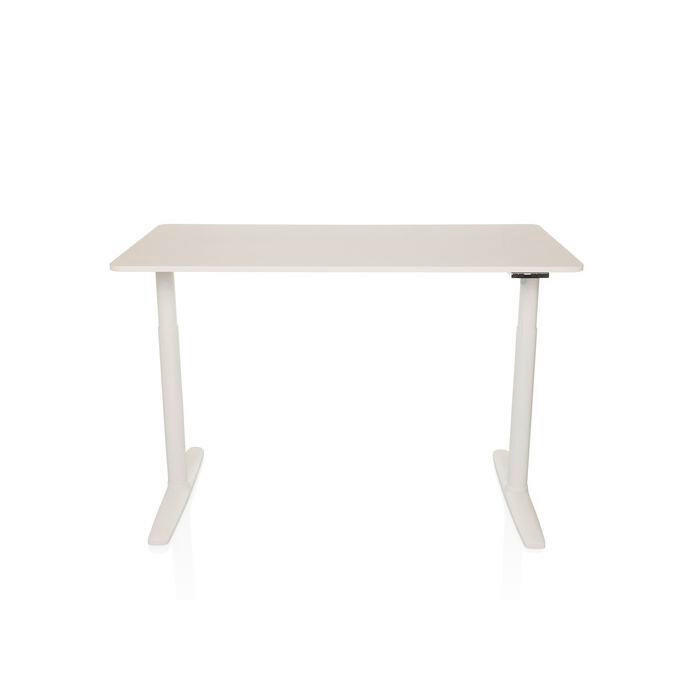 SCHREIBTISCH 140/70/71 - 116 cm  in Weiß  - Weiß, MODERN, Holzwerkstoff/Metall (140/70/71 - 116cm) - MID.YOU