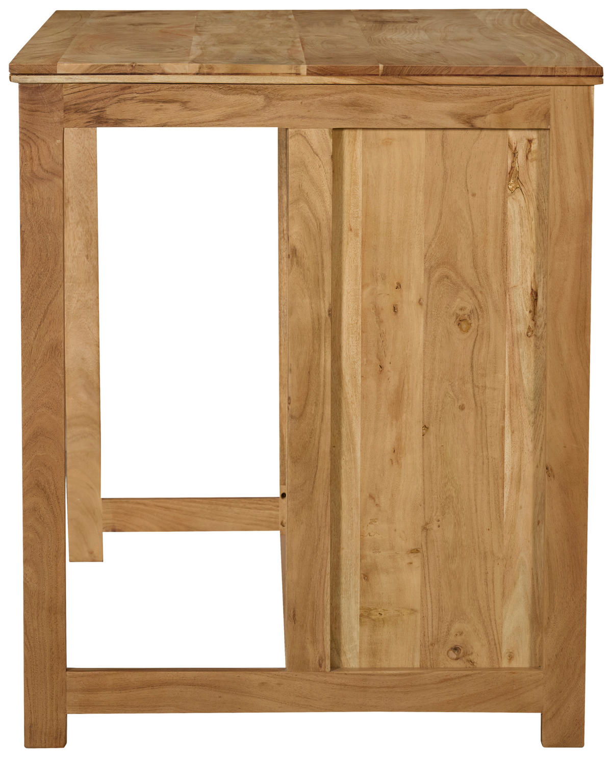 KÜCHENINSEL 125/94/80 cm  in Schwarz, Akaziefarben  - Schwarz/Akaziefarben, Natur, Holz (125/94/80cm) - Livetastic