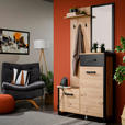 GARDEROBE  in 89,7/190,5/33,2 cm  - Schwarz/Eiche Artisan, MODERN, Holzwerkstoff (89,7/190,5/33,2cm) - Carryhome