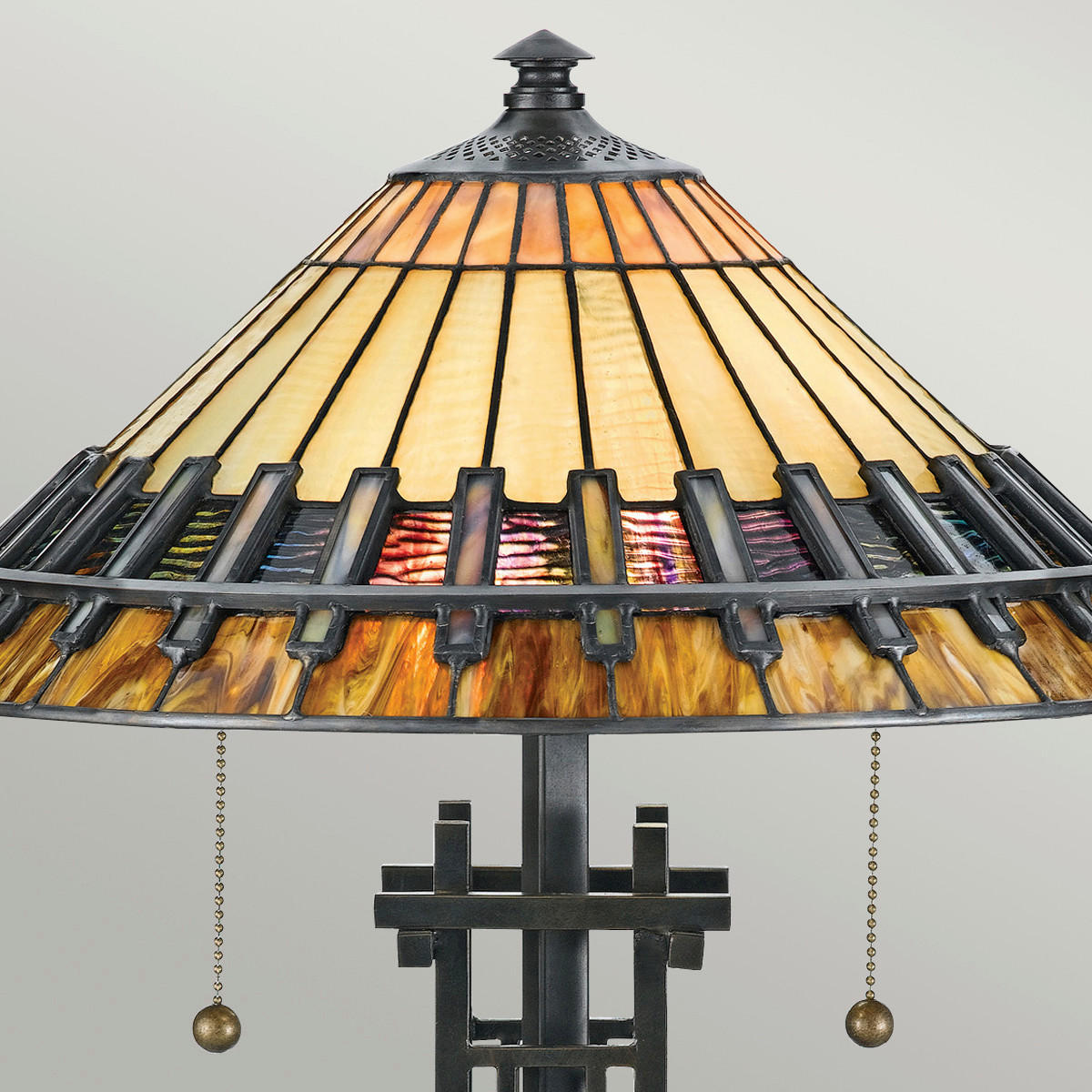 NAMIZNA SVETILKA  Chastain      39.4/57,2 cm       - večbarvno/temno rjava, Konvencionalno, kovina/steklo (39.4/57,2cm) - Elstead Lighting
