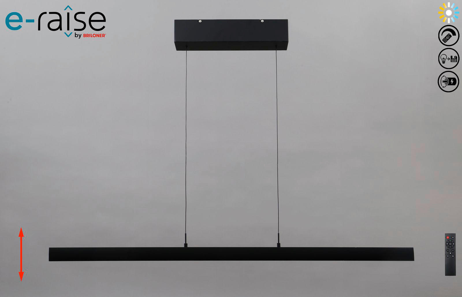 LED-HÄNGELEUCHTE 2,5/5/135 cm  - Schwarz, Design, Kunststoff/Metall (2,5/5/135cm)