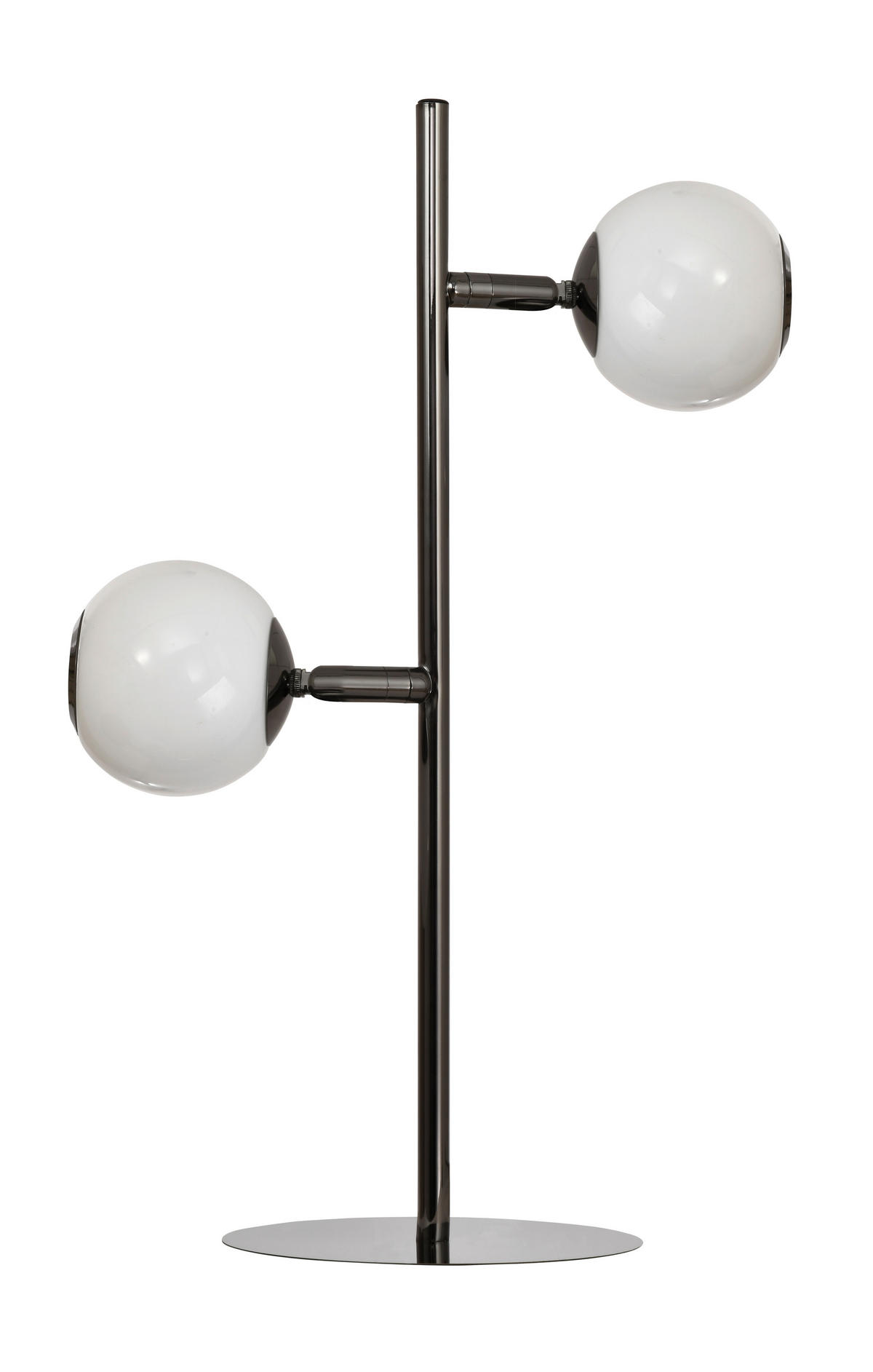 LED-TISCHLEUCHTE Luberon 32,5/49,5/19 cm  - Schwarzchrom, Design, Glas/Kunststoff (32,5/49,5/19cm)