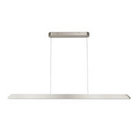 LED-HÄNGELEUCHTE Pula 113/1,5/150 cm  - Nickelfarben, Design, Kunststoff/Metall (113/1,5/150cm) - Novel