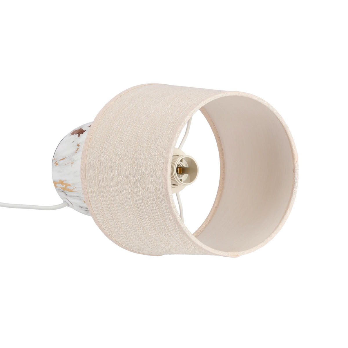 BORDSLAMPA Adelina 16/16/25 cm   - beige/guldfärgad, Klassisk, metall/textil (16/16/25cm)