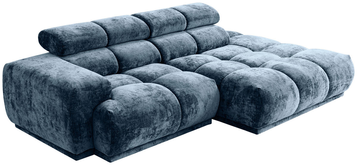 ECKSOFA in Flachgewebe Blau  - Blau, Modern, Textil (239/150cm) - MID.YOU