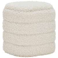 HOCKER in Textil, Holzwerkstoff Weiss  - Weiss, Trend, Holzwerkstoff/Textil (41/39/46cm) - Xora