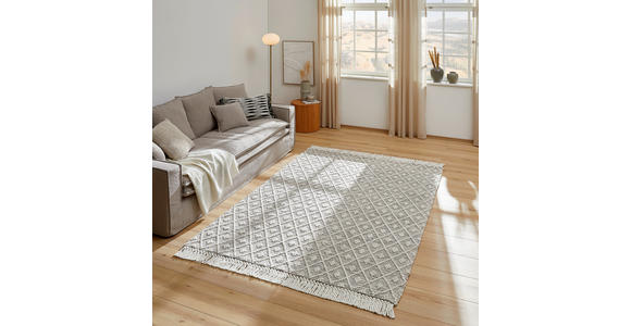 HANDWEBTEPPICH 130/190 cm Sylt Grau  - Grau, Natur, Textil (130/190cm) - Linea Natura