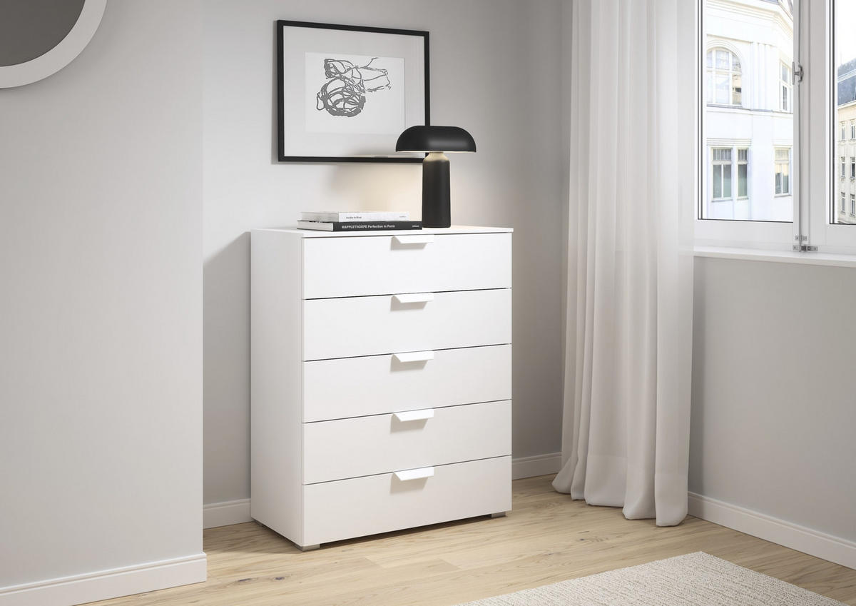 KOMMODE  in 80/100/43 cm  - Weiß, Design, Holzwerkstoff/Metall (80/100/43cm) - Carryhome