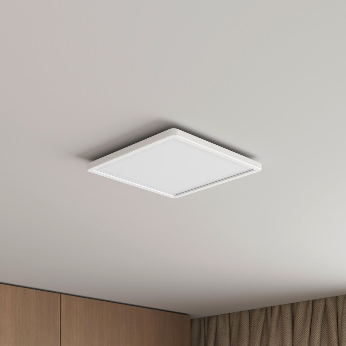 LED-DECKENLEUCHTE Giga 29,3/29,3/2,8 cm   - Weiß, Basics, Kunststoff (29,3/29,3/2,8cm) - Novel
