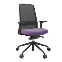 DREHSTUHL Lederlook Lila, Schwarz  - Lila/Schwarz, MODERN, Kunststoff/Textil (70/103-115/70cm)