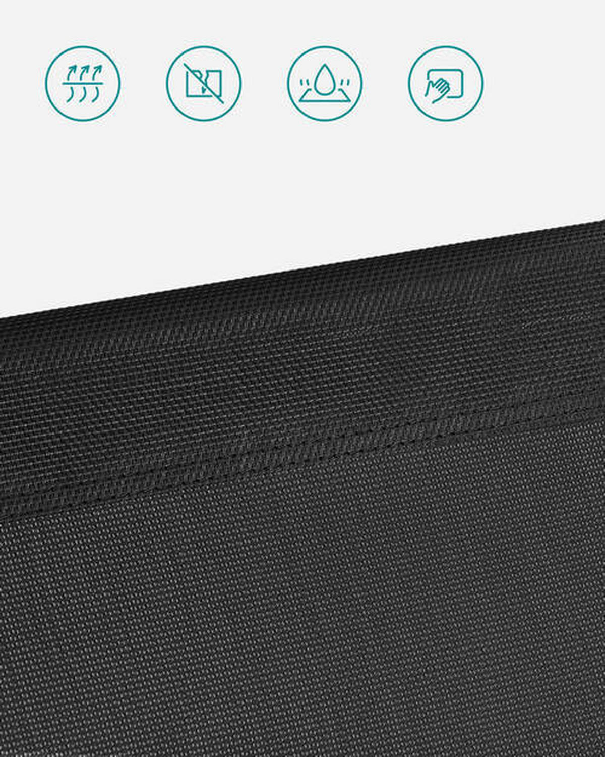 OPALOVACÍ LEHÁTKO kov, textil - černá, Basics, kov/textil (71/38/200cm) - Modante