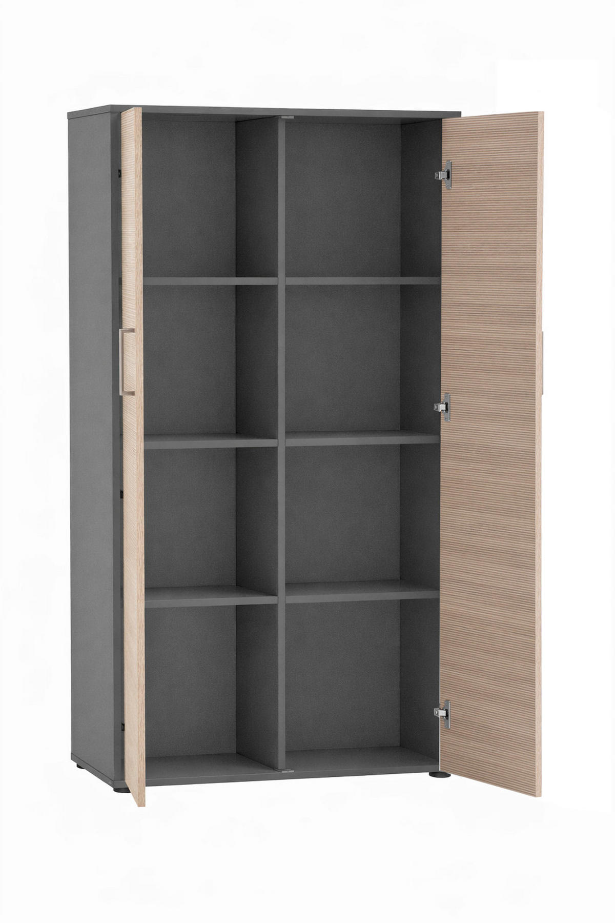 AKTENSCHRANK Anthrazit, Beige  - Beige/Anthrazit, MODERN, Holzwerkstoff (80,1/150/38,2cm) - MID.YOU