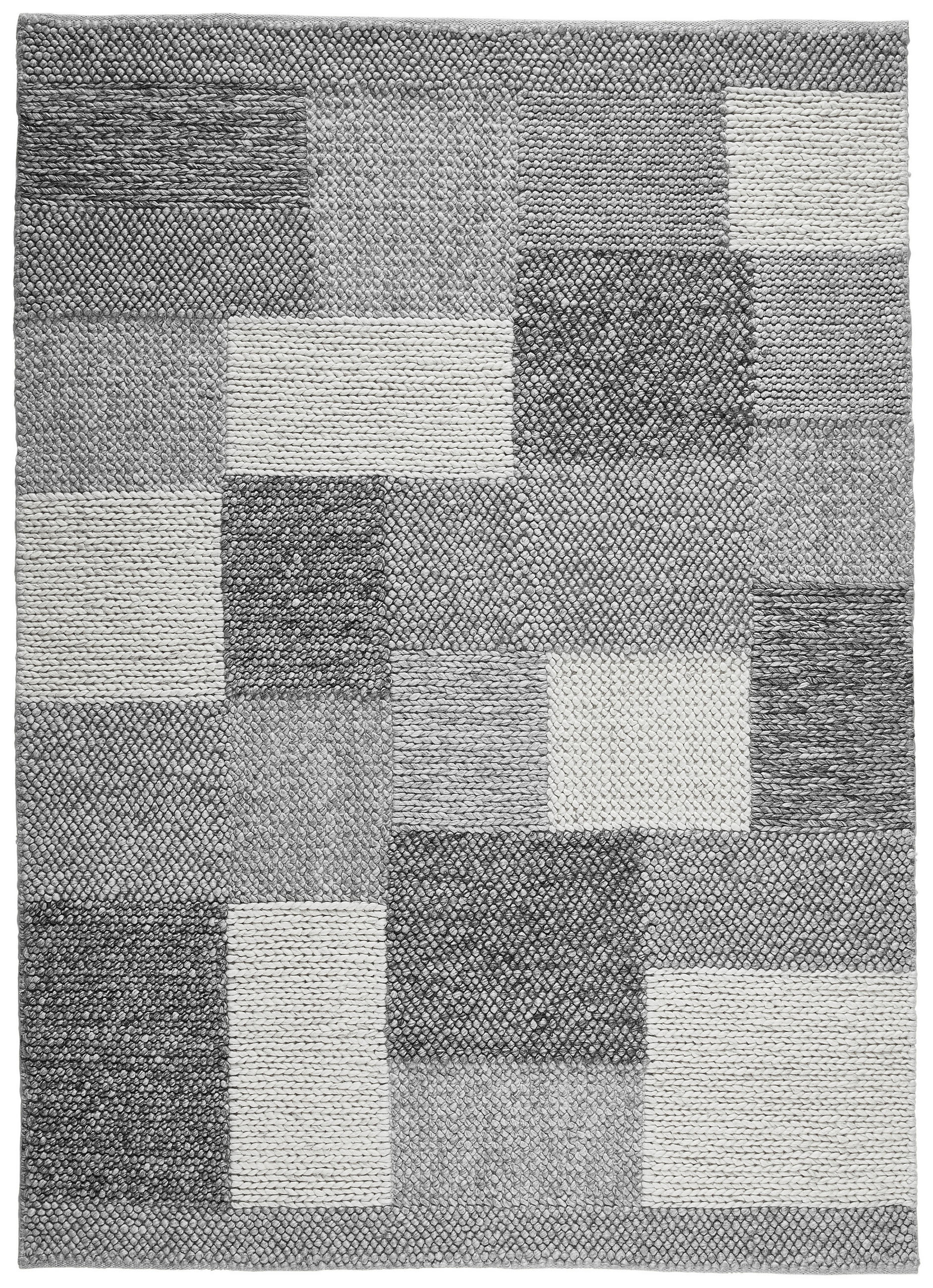 HANDWEBTEPPICH 160/230 cm Nordic Grau, Dunkelgrau  - Dunkelgrau/Grau, Natur, Textil (160/230cm) - Linea Natura