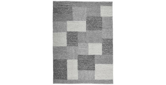 HANDWEBTEPPICH 80/150 cm Nordic Grau, Dunkelgrau  - Dunkelgrau/Grau, Natur, Textil (80/150cm) - Linea Natura