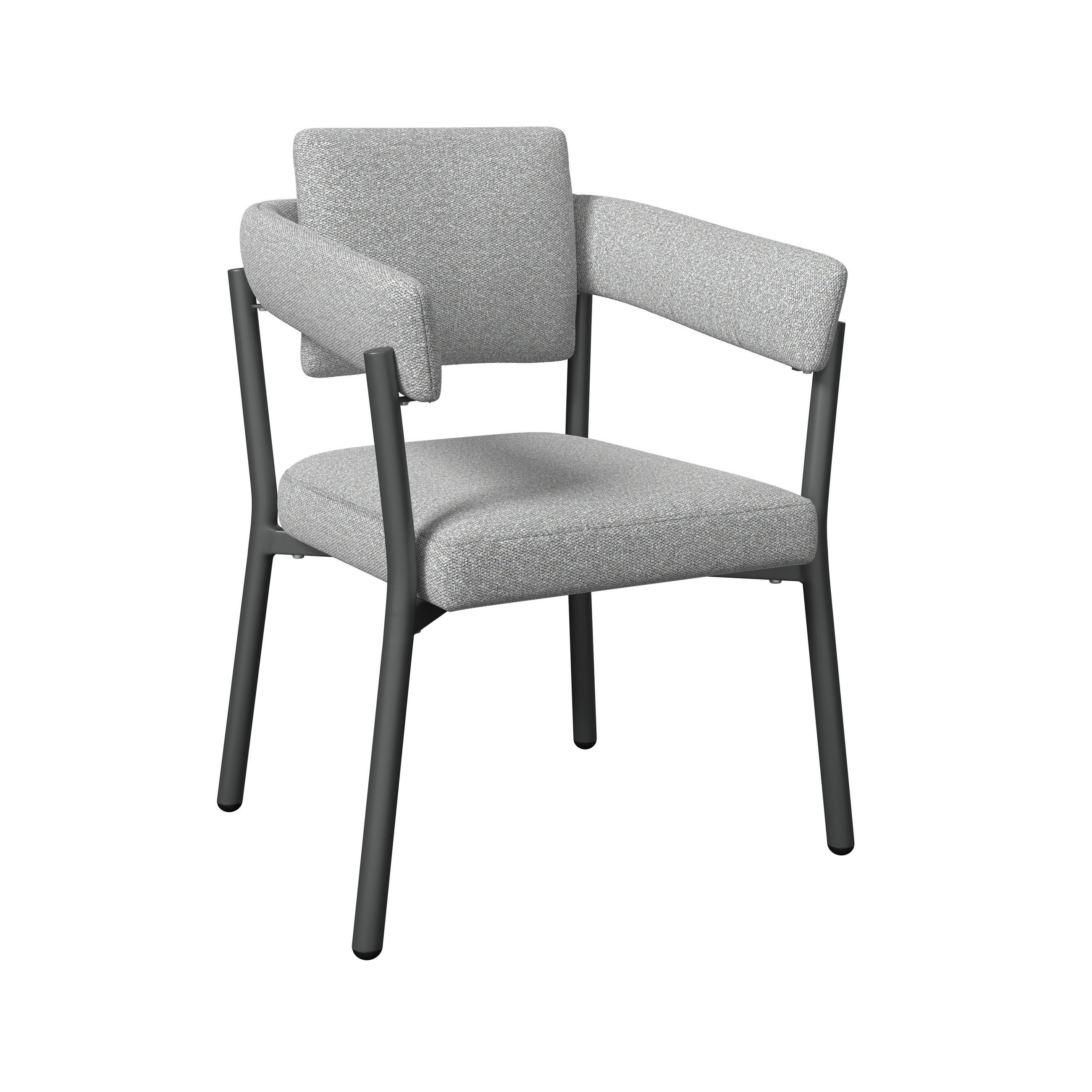 Scaun De Grădină in metal, textil antracit, gri deschis