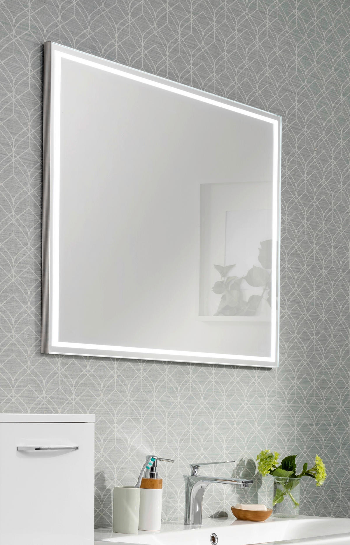 SPIEGEL 113/8/93 cm  - Silberfarben, Basics, Glas (113/8/93cm) - MID.YOU