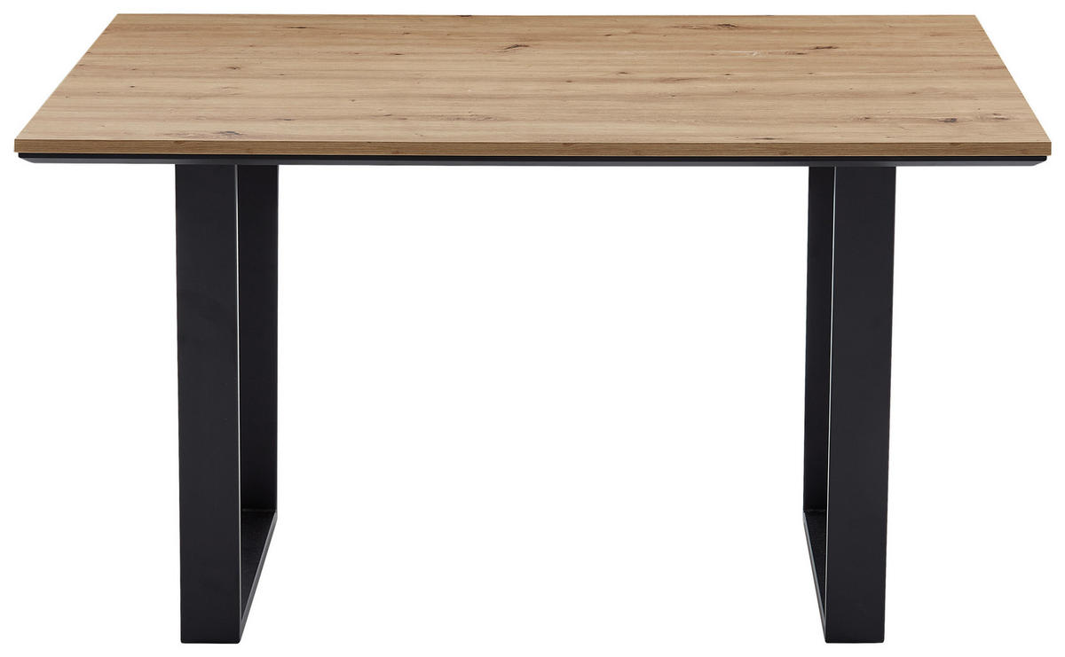 ESSTISCH rechteckig Schwarz, Eiche Artisan  - Schwarz/Eiche Artisan, MODERN, Holzwerkstoff/Metall (138/90/76cm) - Cantus