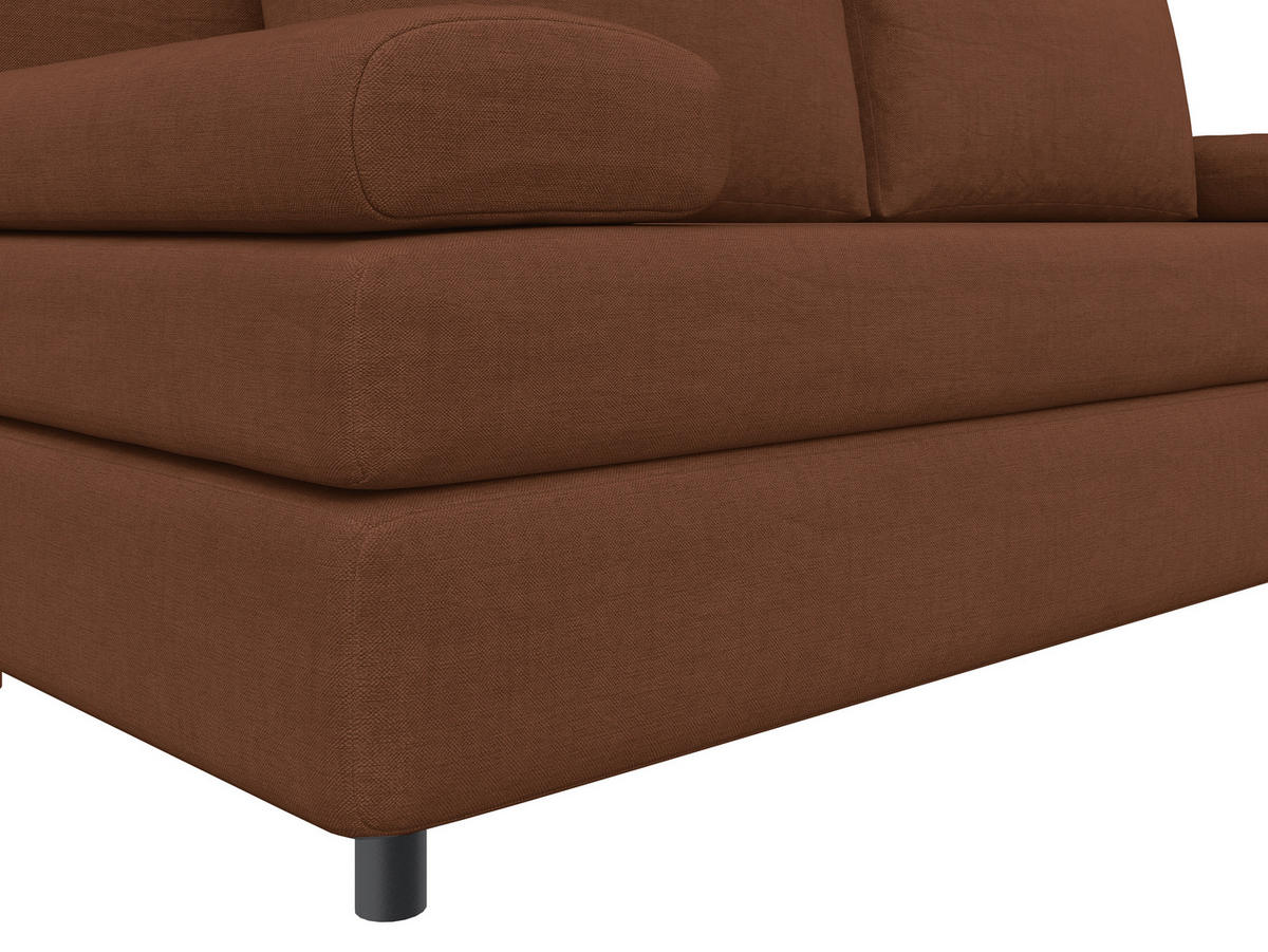 CANAPEA EXTENSIBILĂ textil maro  - maro/negru, Design, plastic/textil (200/88/87cm) - Ti'me