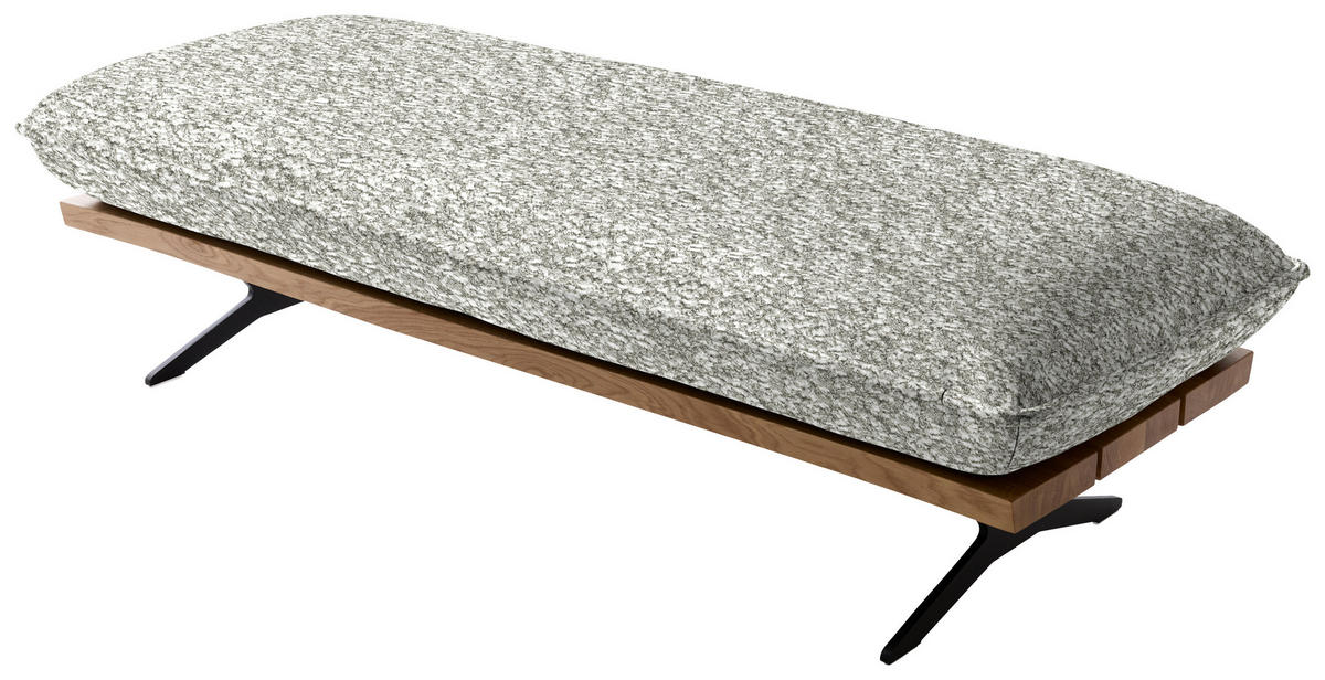 ECKSOFA Chenille, Flachgewebe Wildeiche, Ecru  - Wildeiche/Ecru, Design, Holz/Textil (284/161cm) - Koinor
