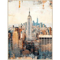 METALLBILD Städte  - Multicolor, Basics, Metall (60/80/4cm) - Euroart