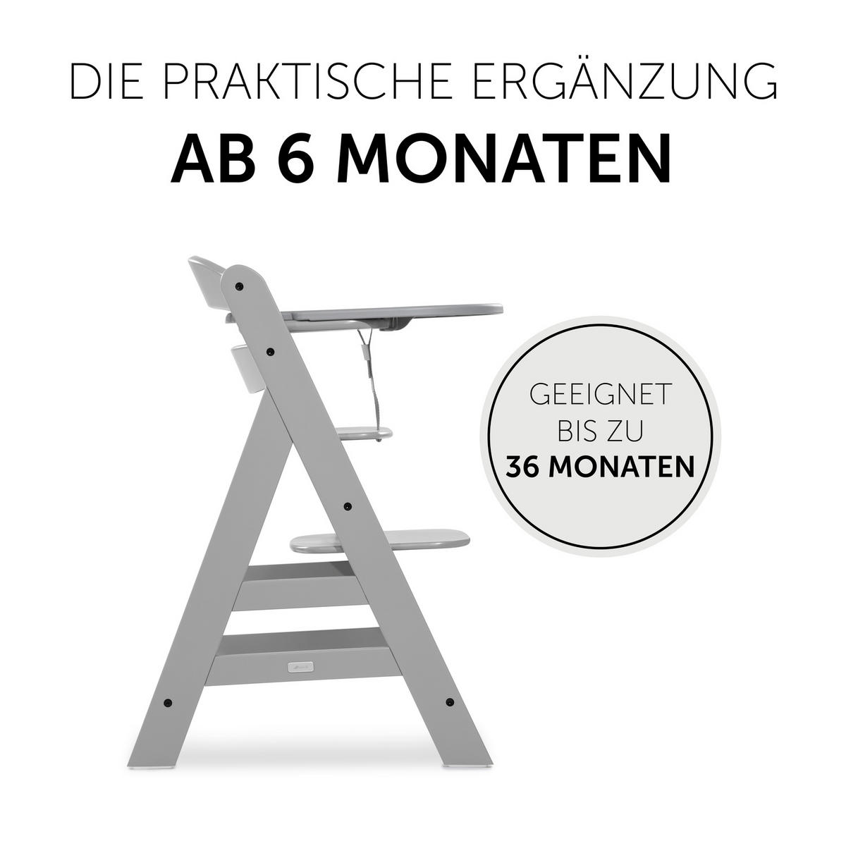 ESS- UND SPIELBRETT ALPHA CLICK TRAY  - Grau, Basics, Kunststoff (46/44/3,5cm) - Hauck