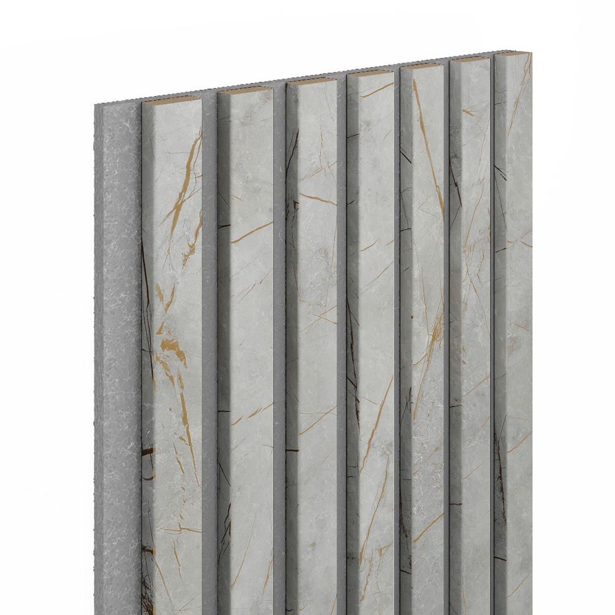 AKUSTIČNI MDF PANEL  STONE   30/260 cm       siva  - siva, Basics, leseni material (30/260cm)