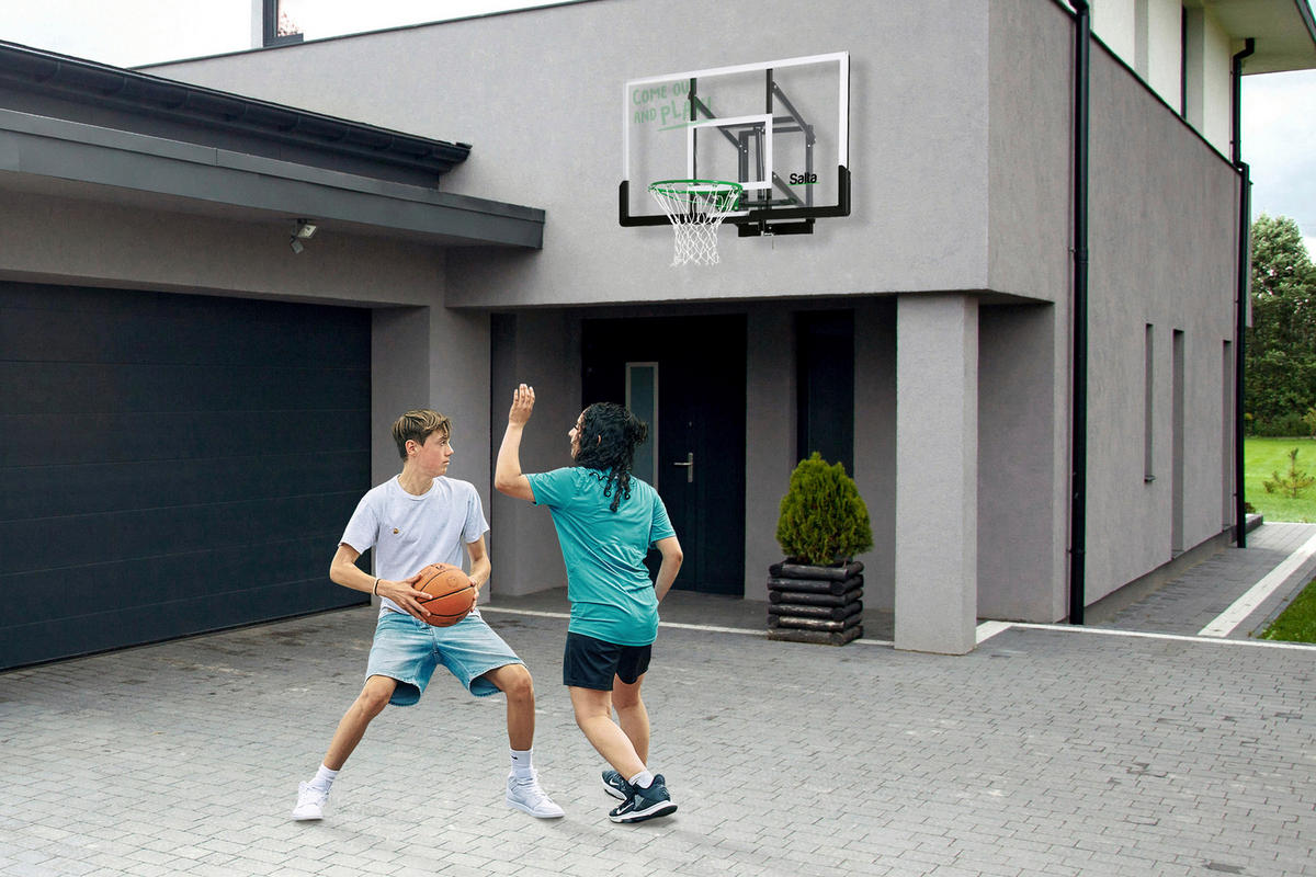 BASKETBALLSTÄNDER - Transparent/Schwarz, KONVENTIONELL, Kunststoff/Metall (83/204-254/130cm) - Salta