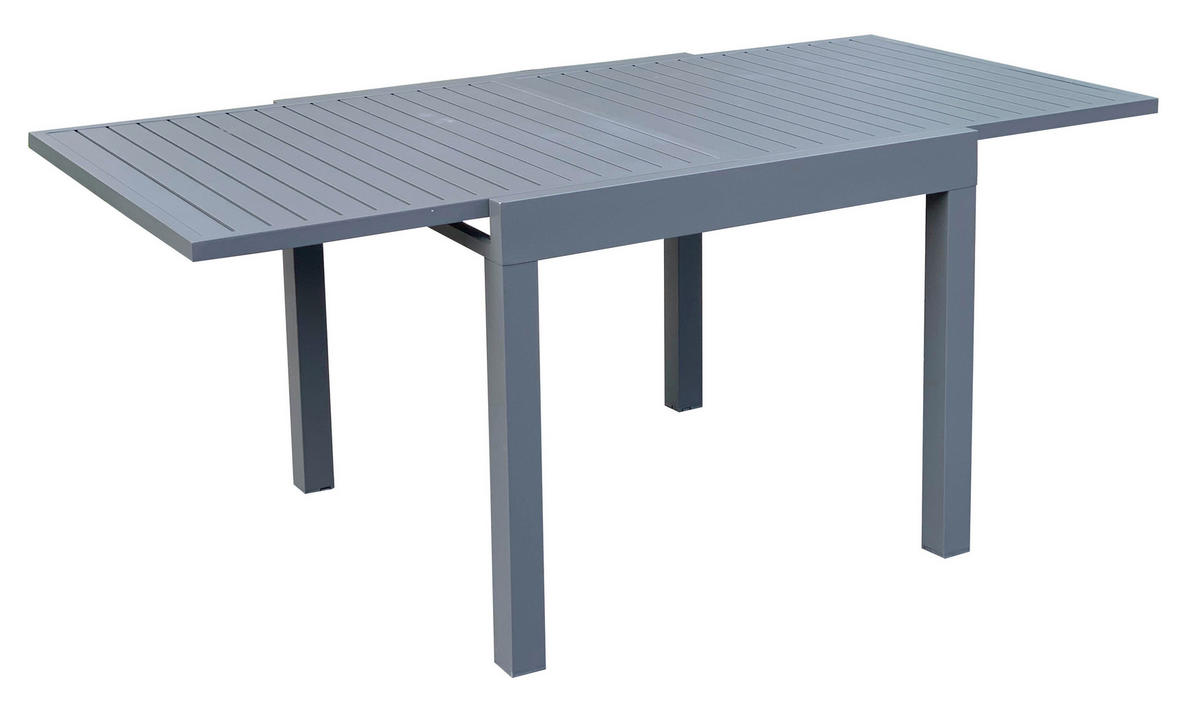 GARTENTISCH 90-180/90/75 cm  - Dunkelgrau, Basics, Metall (90-180/90/75cm) - Gardenson