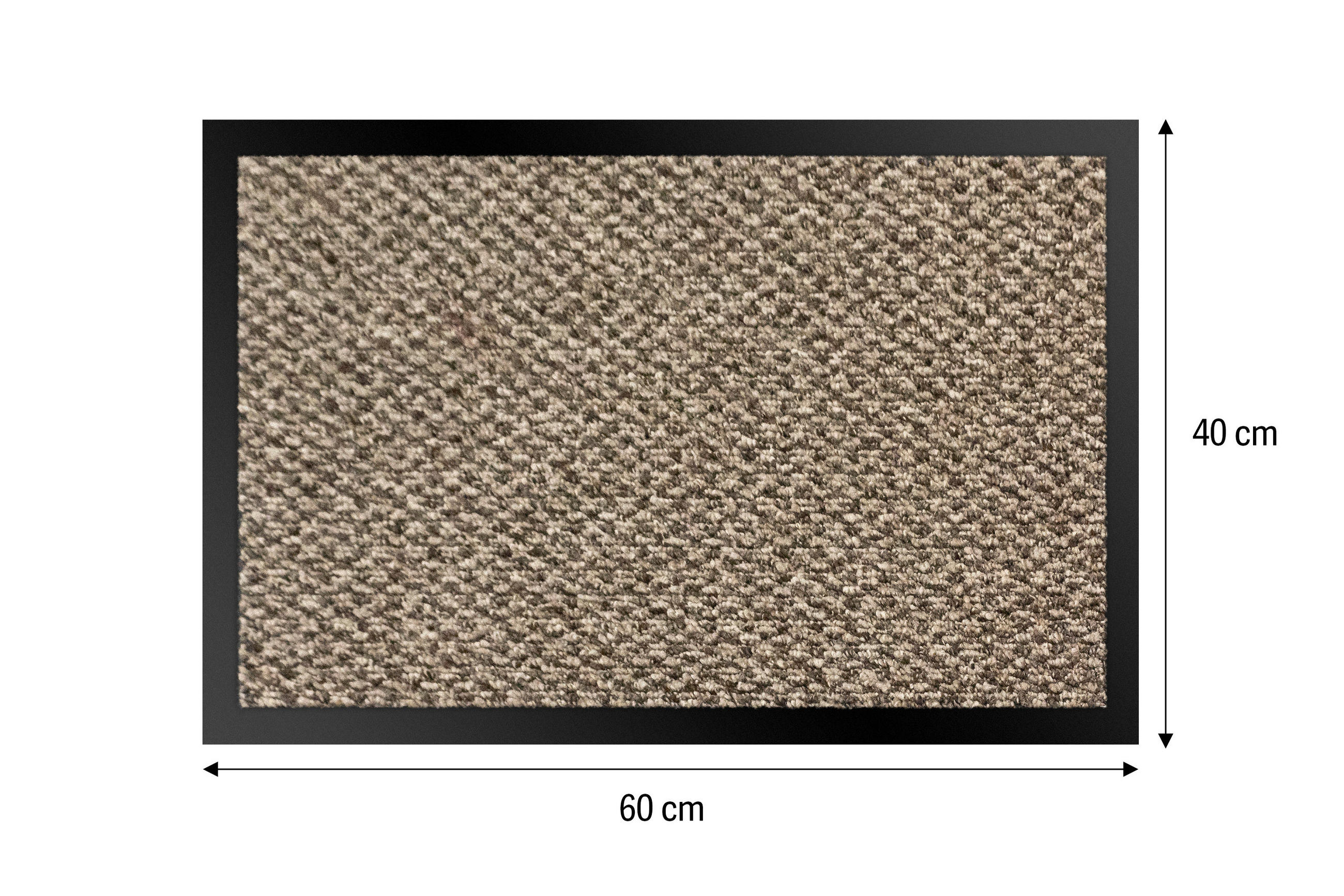 LÁBTÖRLŐ 40/60 cm  - világosbarna, Basics, műanyag/textil (40/60cm)