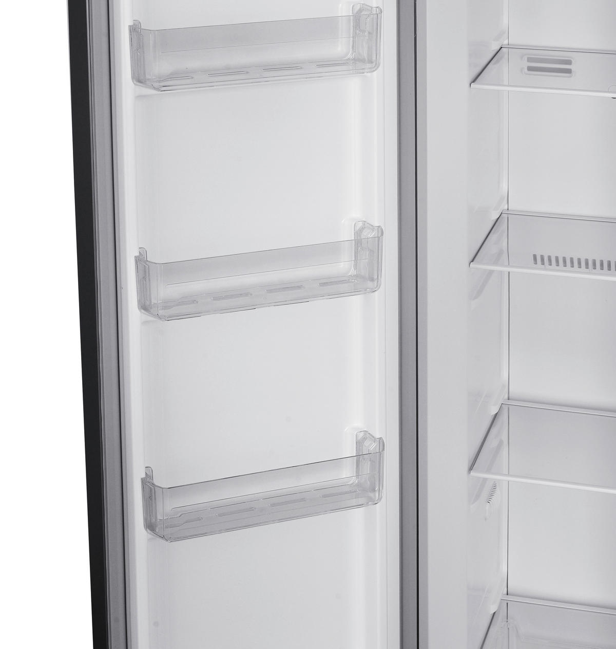 SIDE-BY-SIDE 91/177/59 cm AC178BSWS-16  - Schwarz, Trend, Glas/Kunststoff (91/177/59cm) - Respekta