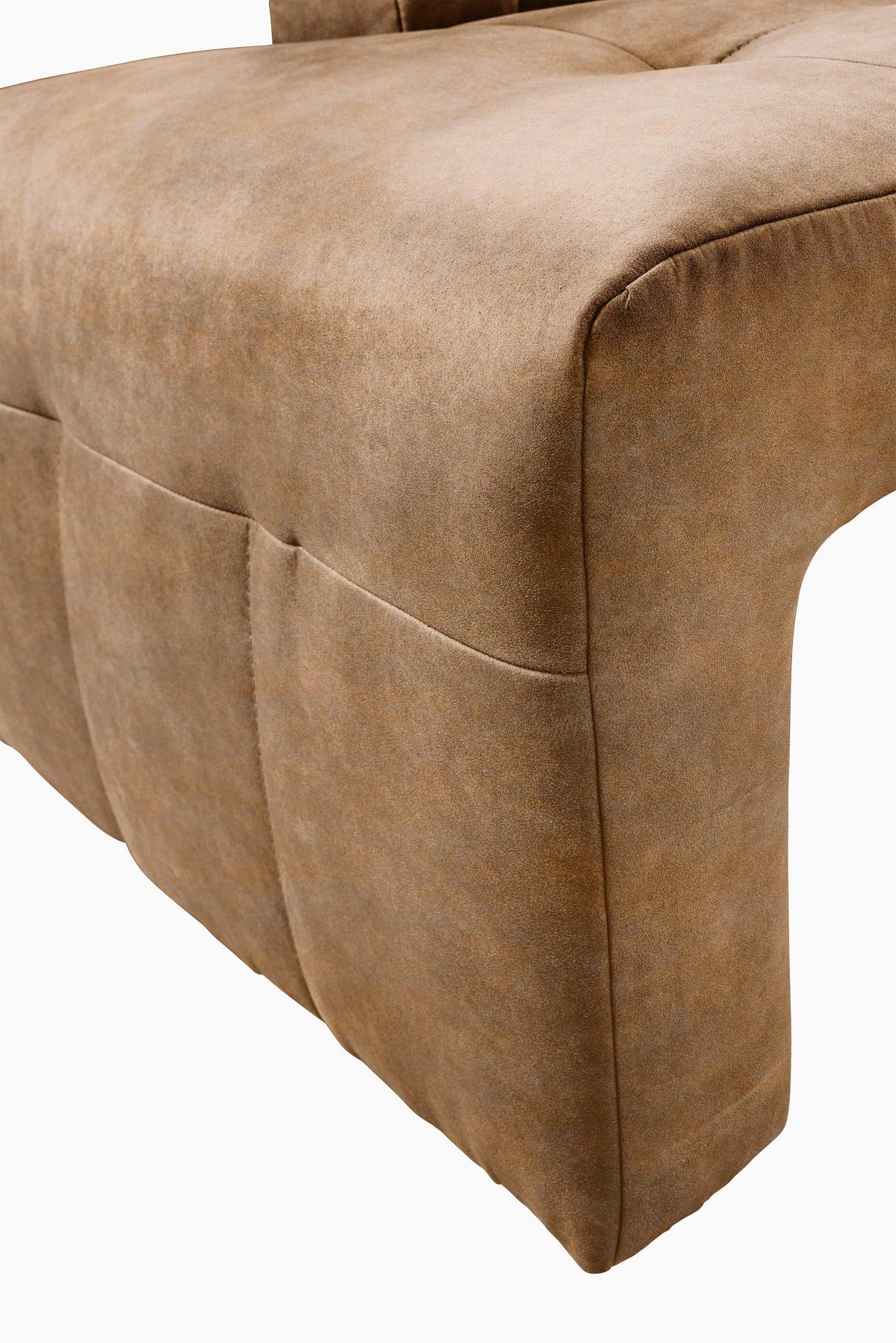 KLUPA KUTNA  konjak  drvo, tekstil, drvni materijal      - konjak/crna, Moderno, drvni materijal/drvo (245/157cm) - Livetastic